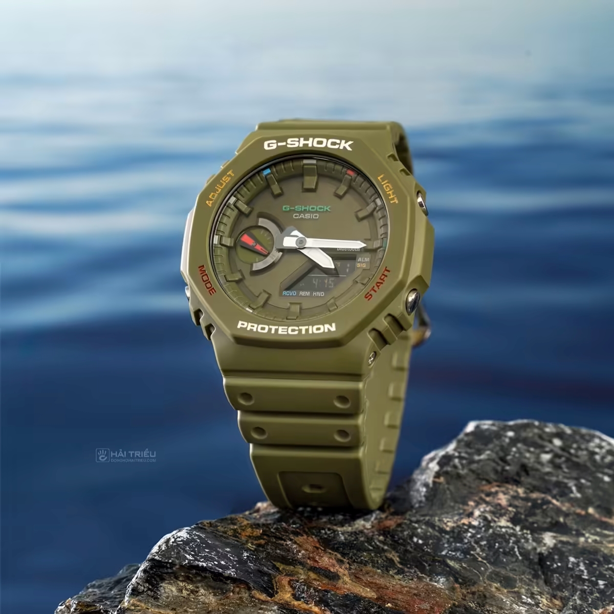 G-Shock xanh lá GA-B2100FC-3ADR.