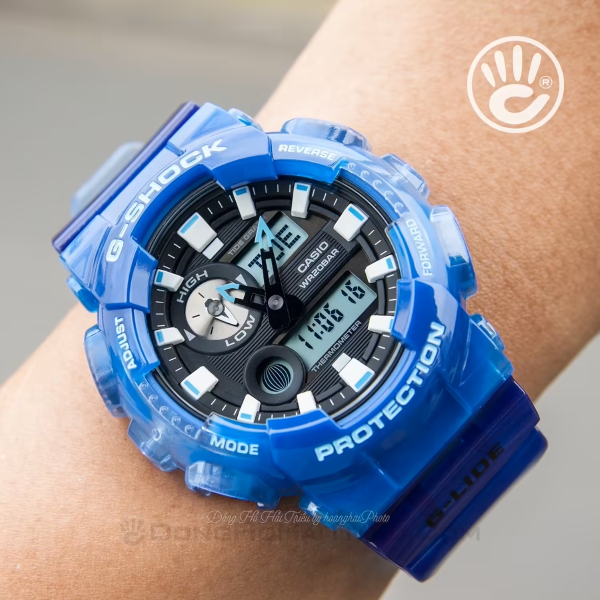 Đồng hồ xanh dương G-Shock GAX-100MSA-2ADR trẻ trung.