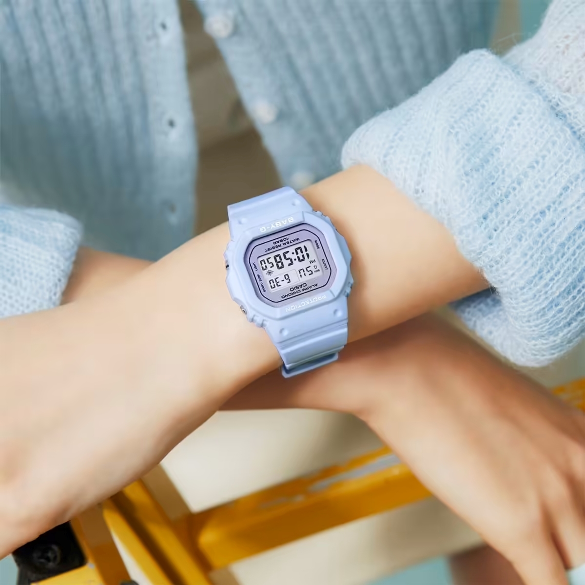 Mẫu Baby-G BGD-565SC-2DR phối tím và xanh pastel ngọt ngào.