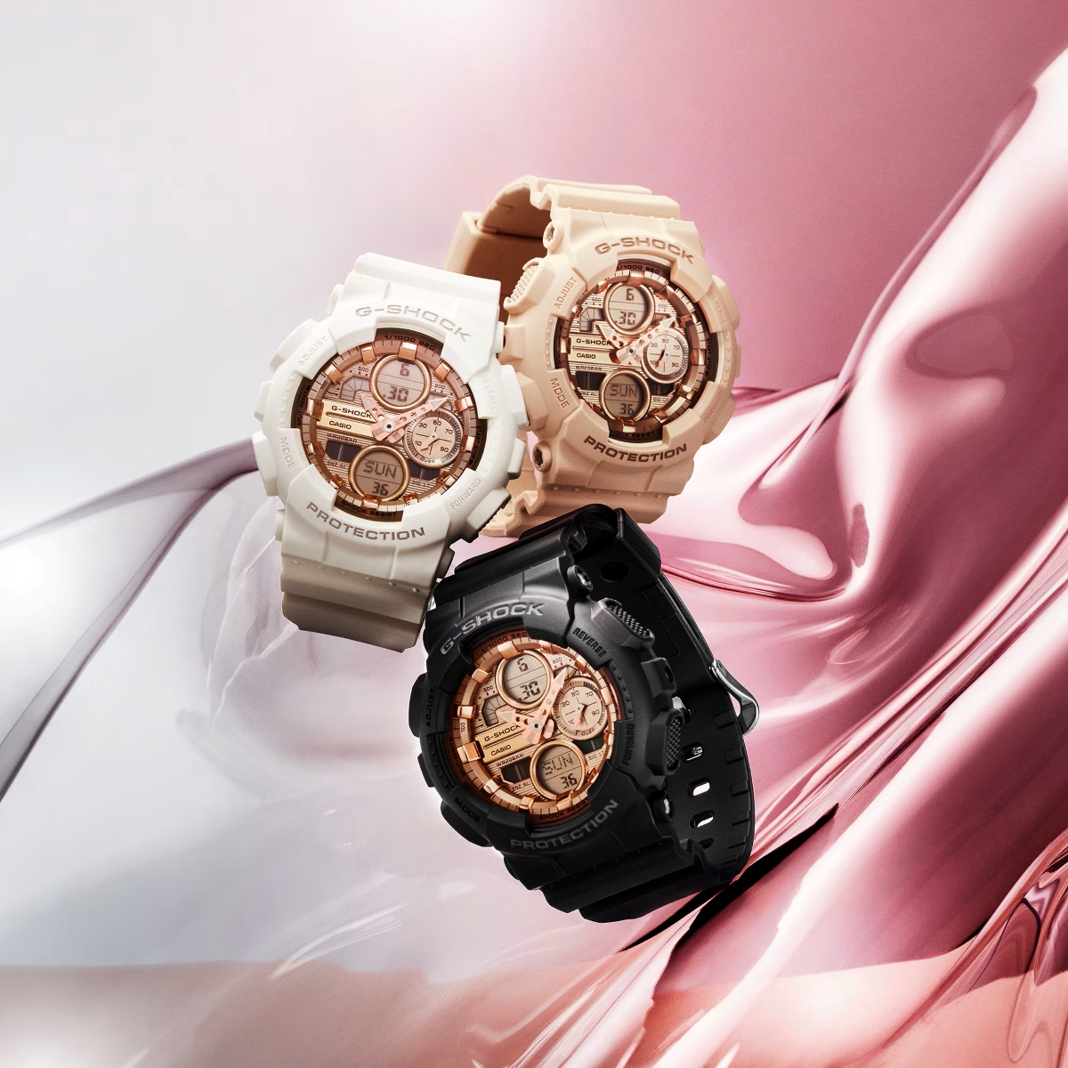 Ba mẫu G-Shock nữ thuộc dòng đồng hồ GMA-S140PG