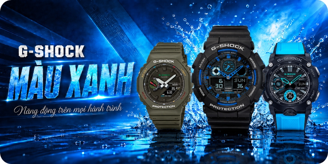Đồng hồ Casio G-Shock màu Xanh, 1 đổi 1, BH 5 năm
