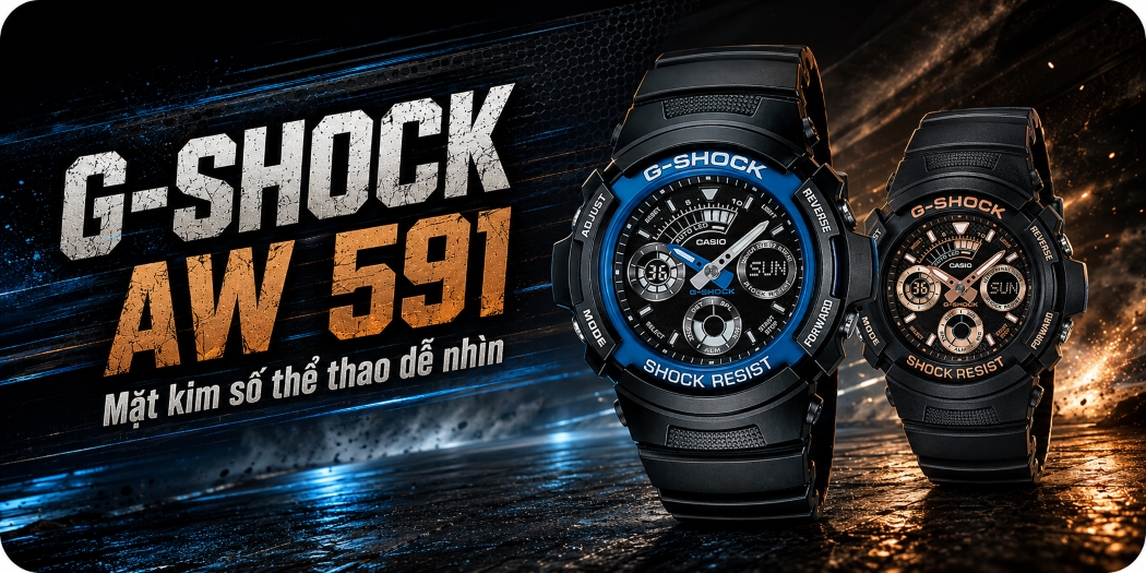 Đồng hồ Casio G-Shock AW 591 chính hãng, 1 đổi 1