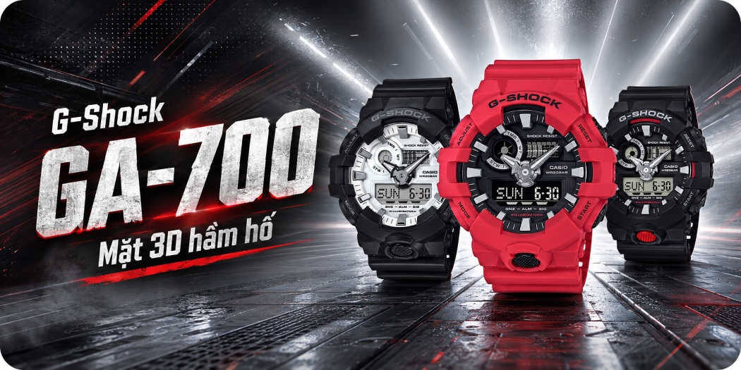 Đồng hồ Casio G-Shock GA-700 chính hãng, 1 đổi 1
