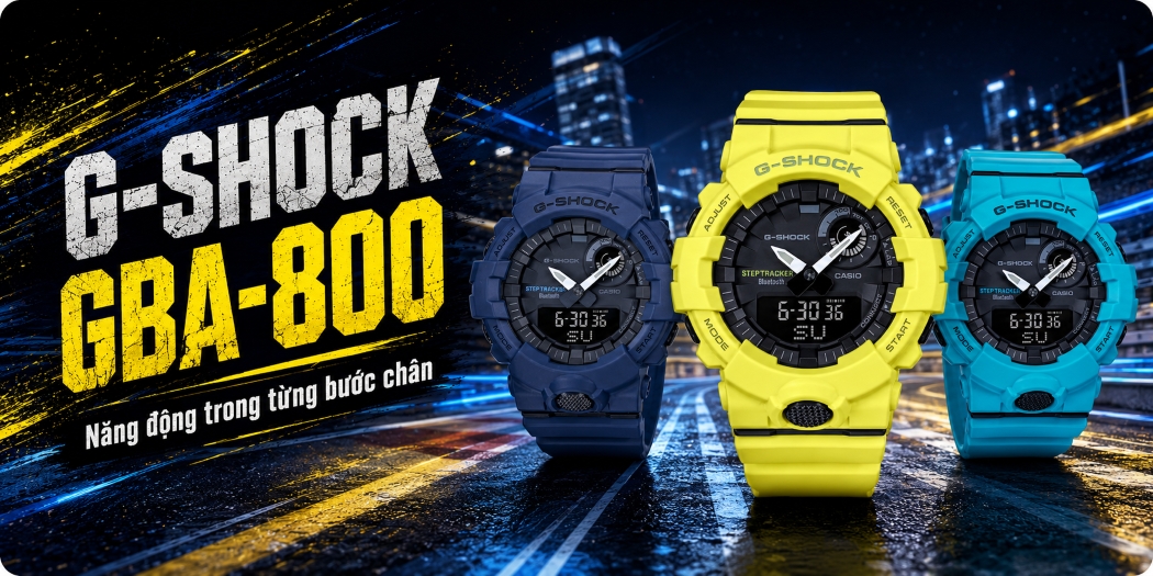 Đồng hồ Casio G Shock GBA 800 chính hãng, 1 đổi 1