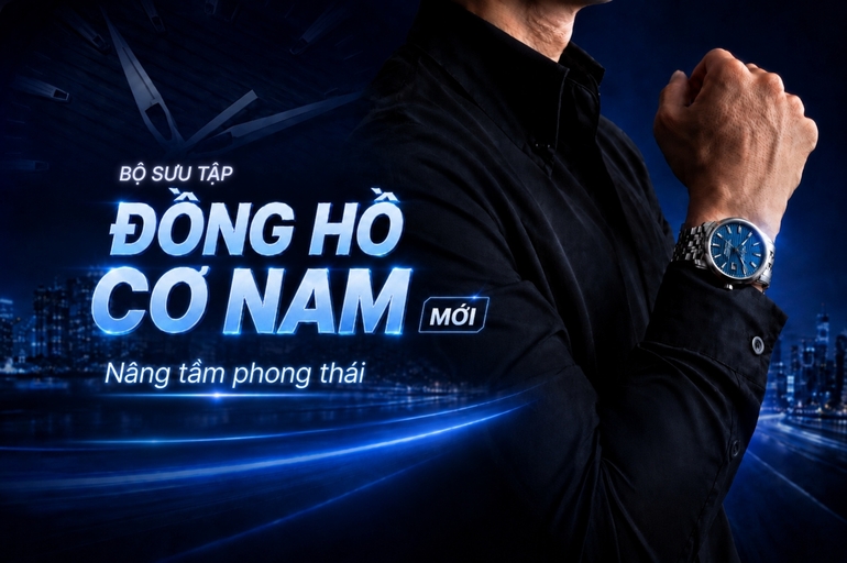 Banner đồng hồ cơ nam chính hãng, mẫu mới