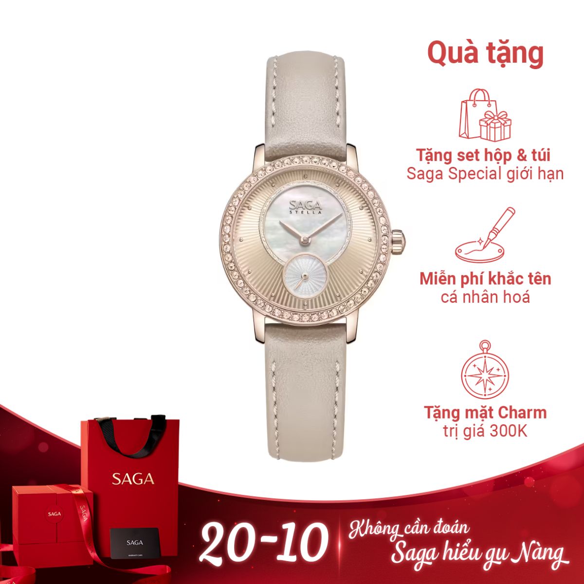 Đồng hồ Saga Palette 53578-LGCRCR-2 - Ảnh 1