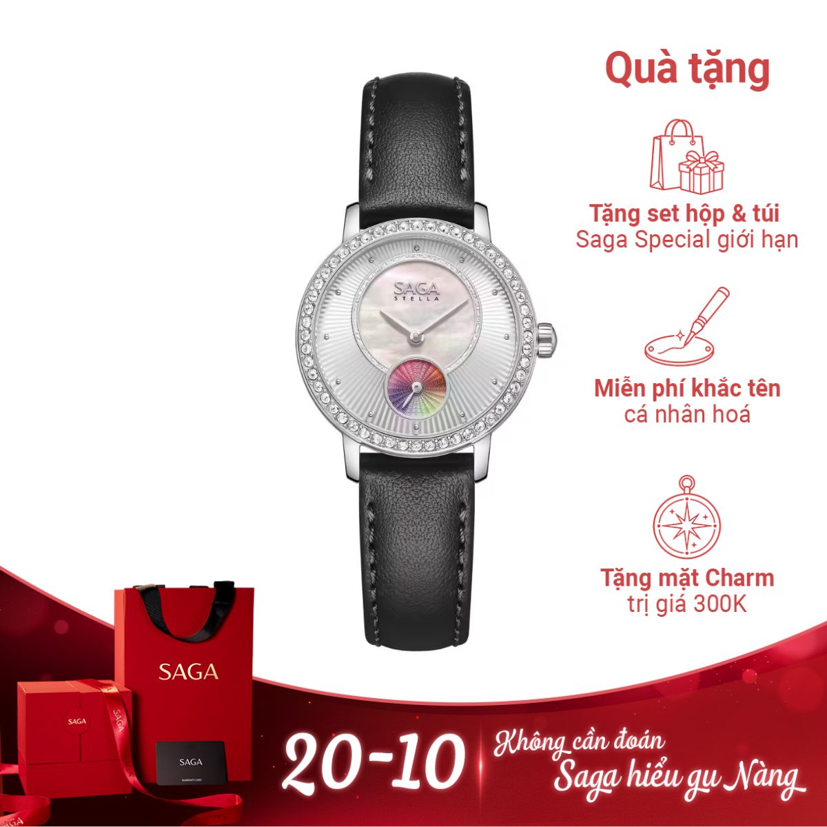 Đồng hồ Saga Palette 53578-SVSVBK-2A - Ảnh 1