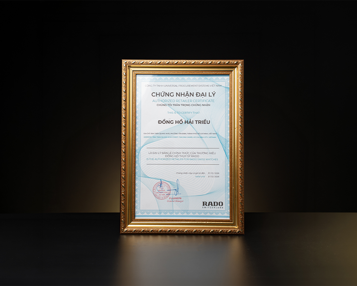 Chứng nhận đại lý Rado chính hãng của Đồng Hồ Hải Triều