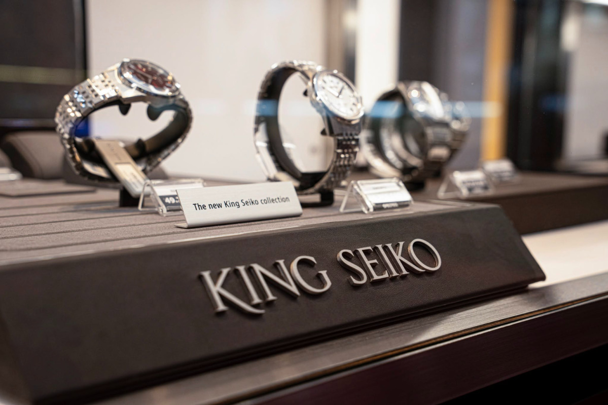 Tủ đồng hồ Seiko tại showroom Hải Triều