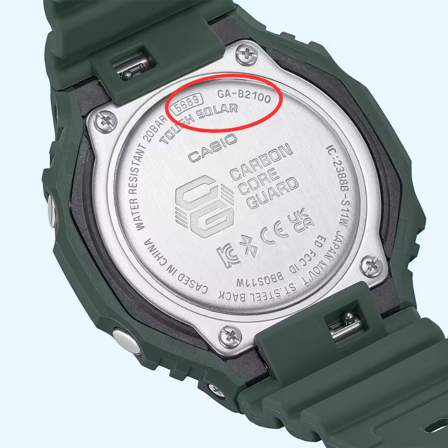 Cách xác định Model và Module Number trên đồng hồ Casio G-Shock