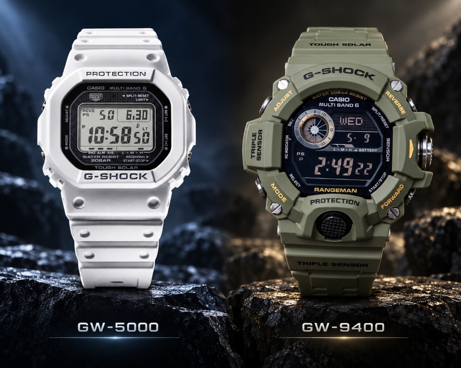 So sánh GW-5000 với G-Shock GW-9400 dòng Rangeman
