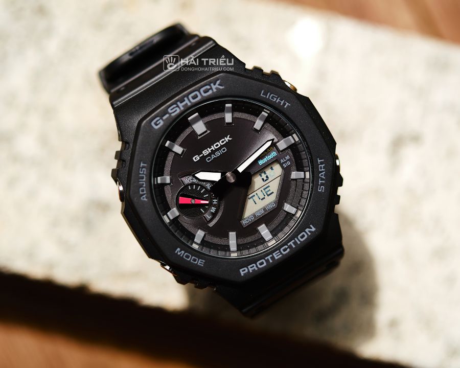 MODE, LIGHT, ADJUST, START khắc cố định trên G-Shock