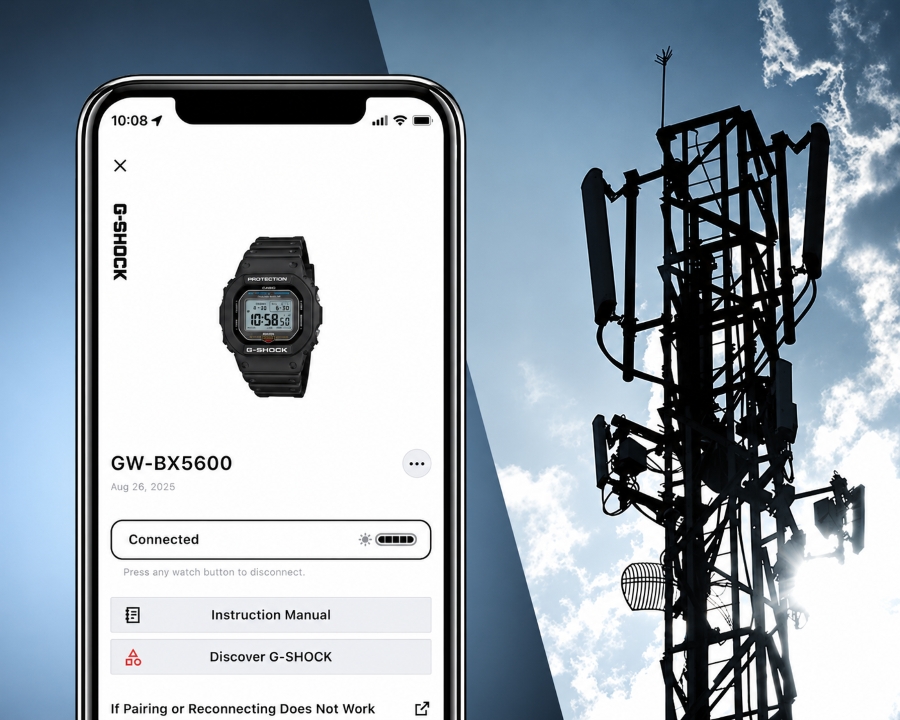 GW-B5600 kết nối điện thoại qua ứng dụng Casio Watches