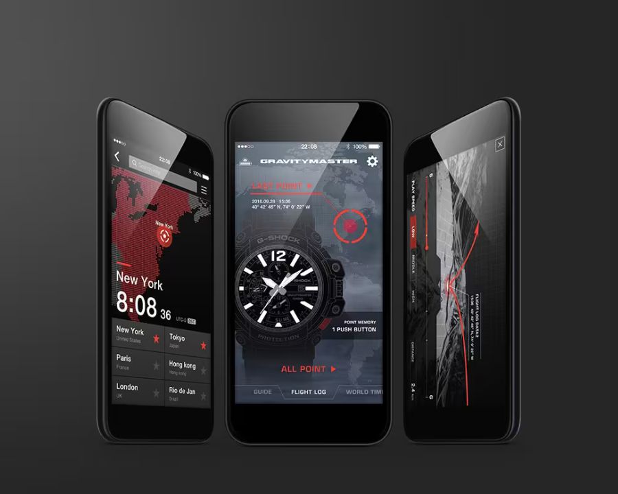 G-Shock Bluetooth kết nối smartphone để thiết lập, đồng bộ và truyền dữ liệu