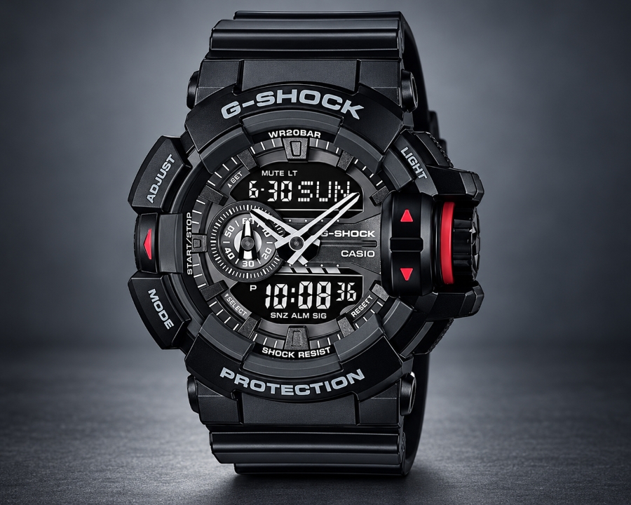 Đánh giá G-Shock GA-400: Sức hút từ công tắc xoay đa nhiệm