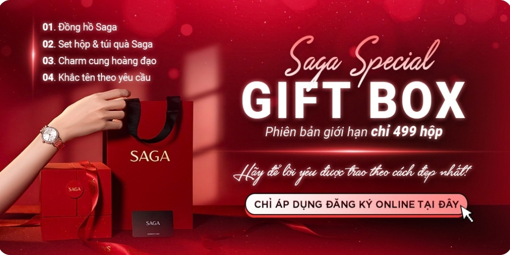 Banner chương trình ưu đãi quà tặng khi mua sản phẩm Saga dịp 20/10