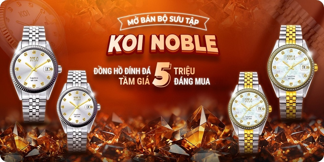 Koi Noble - Đồng hồ đính đá siêu bền, chế tác từ vật liệu cao cấp