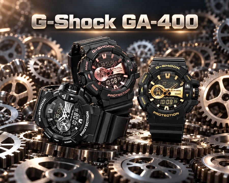 Đánh giá G-Shock GA-400: Sức hút từ công tắc xoay đa nhiệm