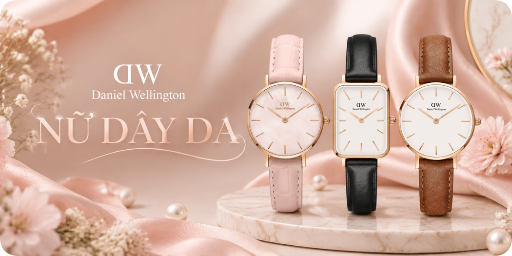 Đồng hồ DW Daniel Wellington nữ dây da chính hãng