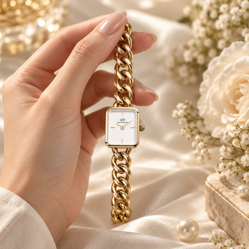 Kiểu dây dạng lắc tay trên mẫu Daniel Wellington Jolie Chain DW00100835 