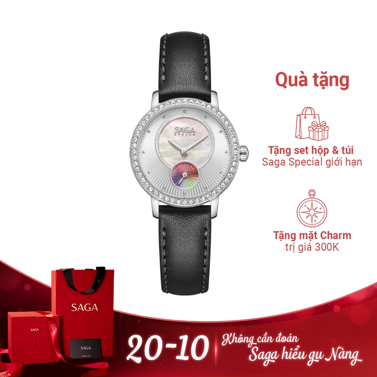 Đồng hồ Saga Palette 53578-SVSVBK-2A - Ảnh 1