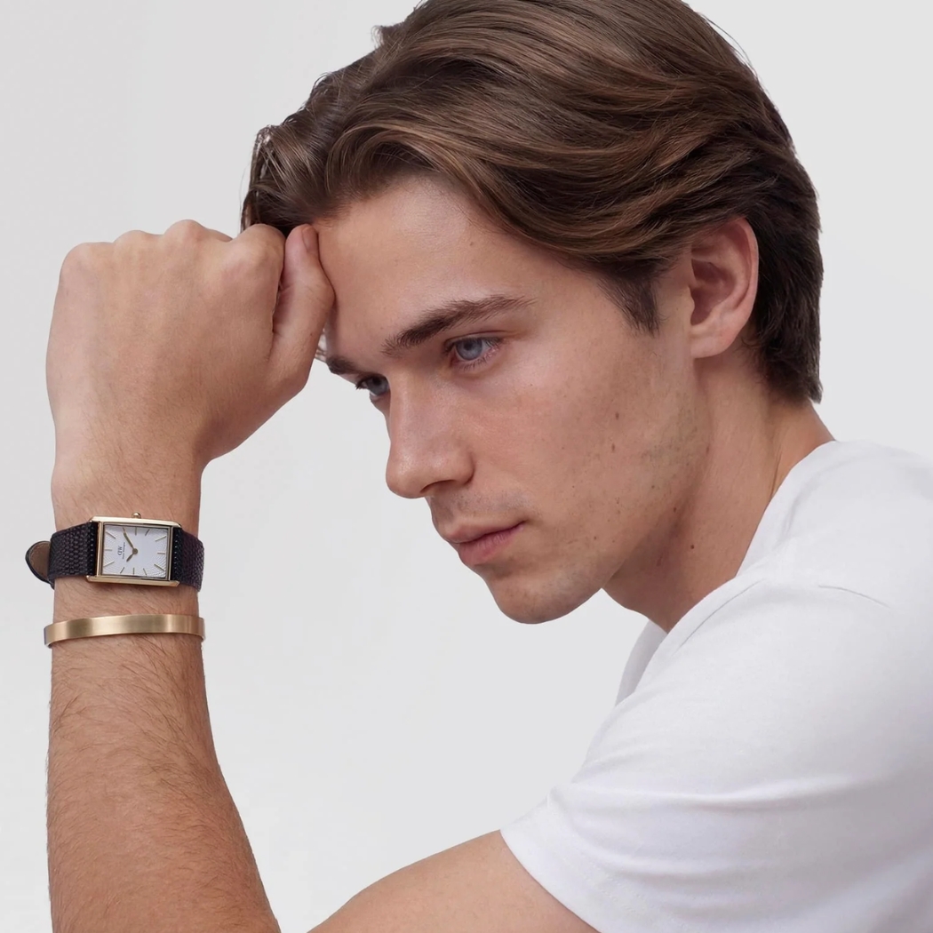 Đồng hồ Daniel Wellington Bound dây da dập vân thằn lằn cổ điển