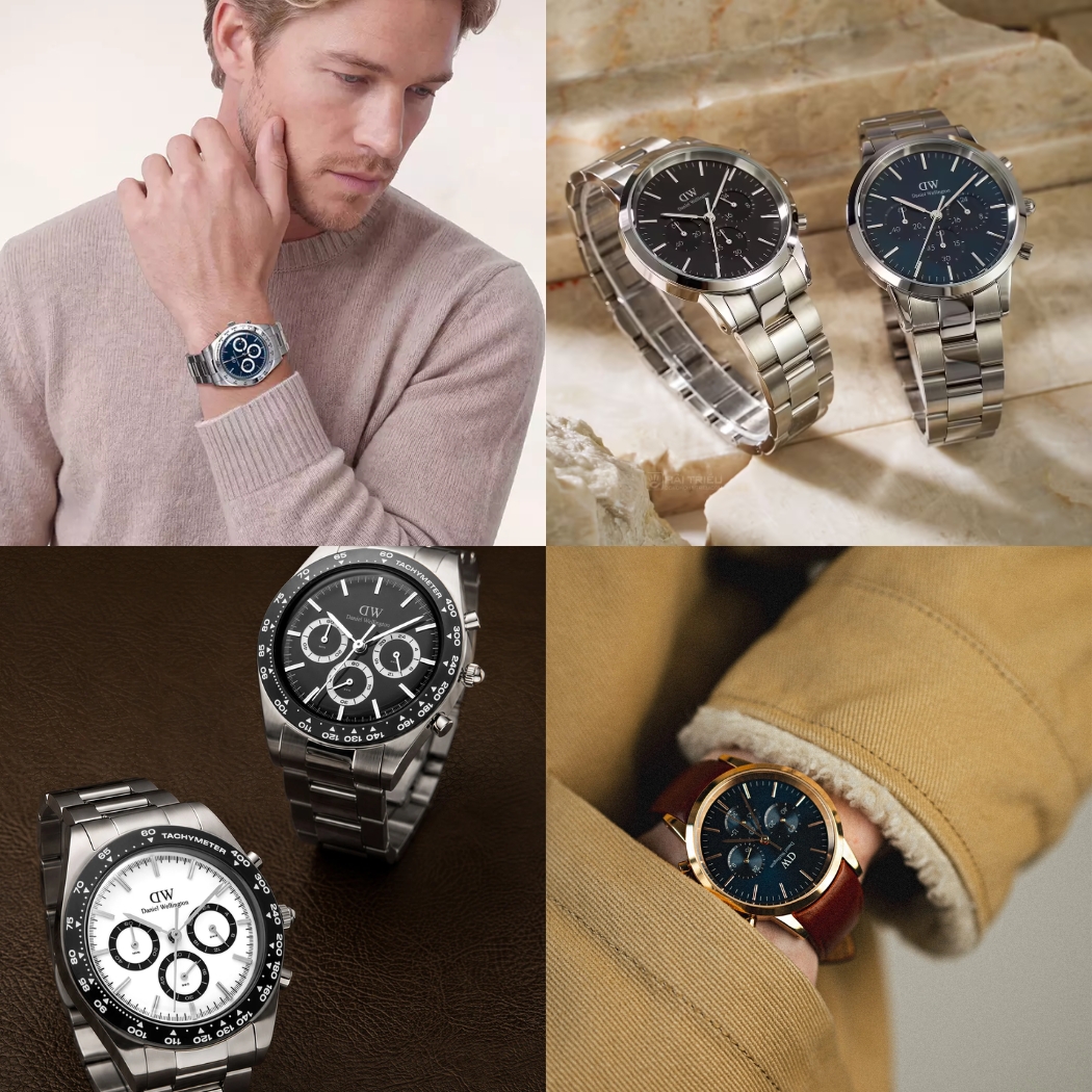 Đồng hồ Iconic Chronograph và Tachymeter thể thao, nam tính