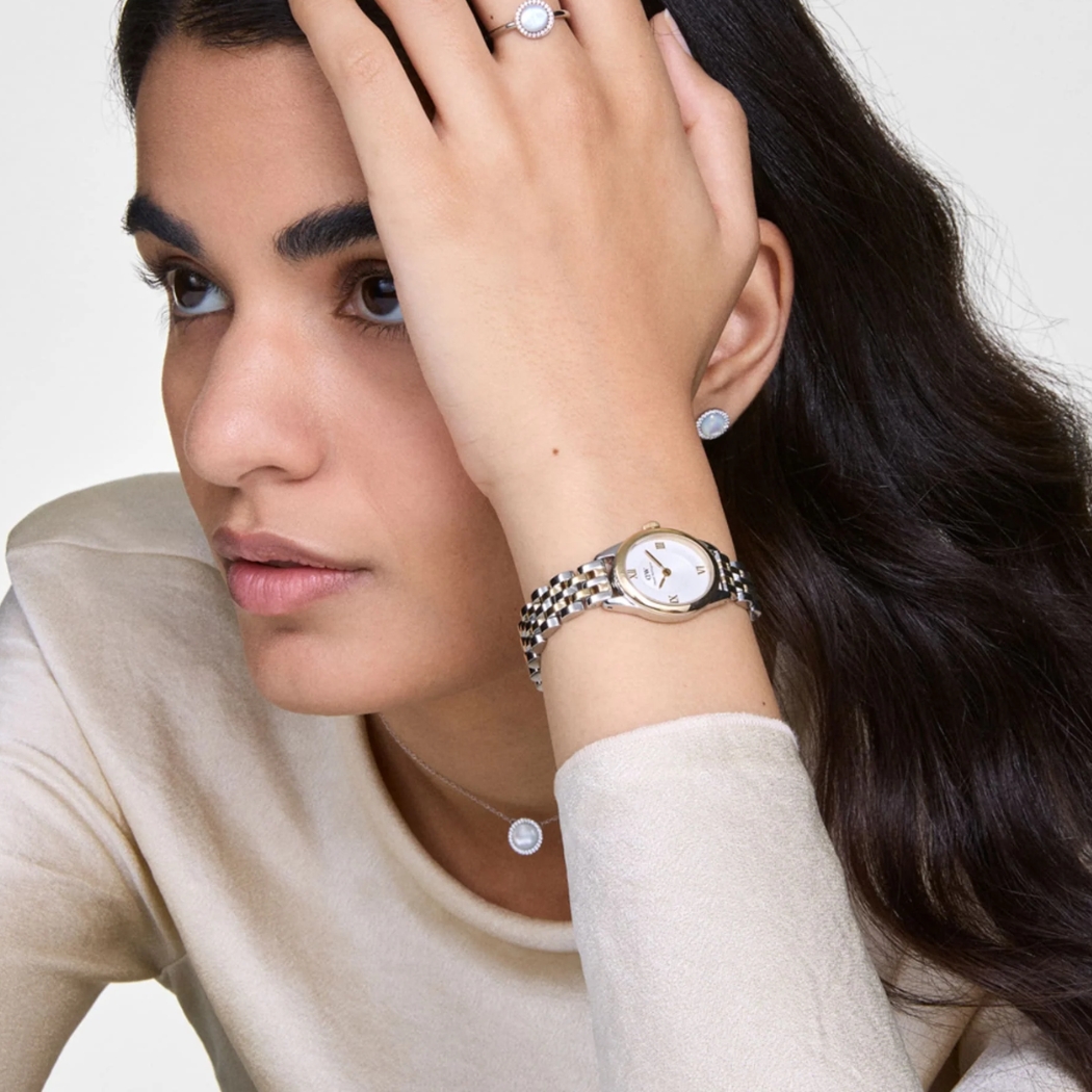 Đồng hồ DW Two - Tone Rose Gold tông vàng hồng