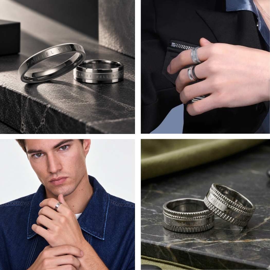 Nhẫn Daniel Wellington dành cho nam giới với nhiều kiểu dáng từ Classic, Line, Elevation 