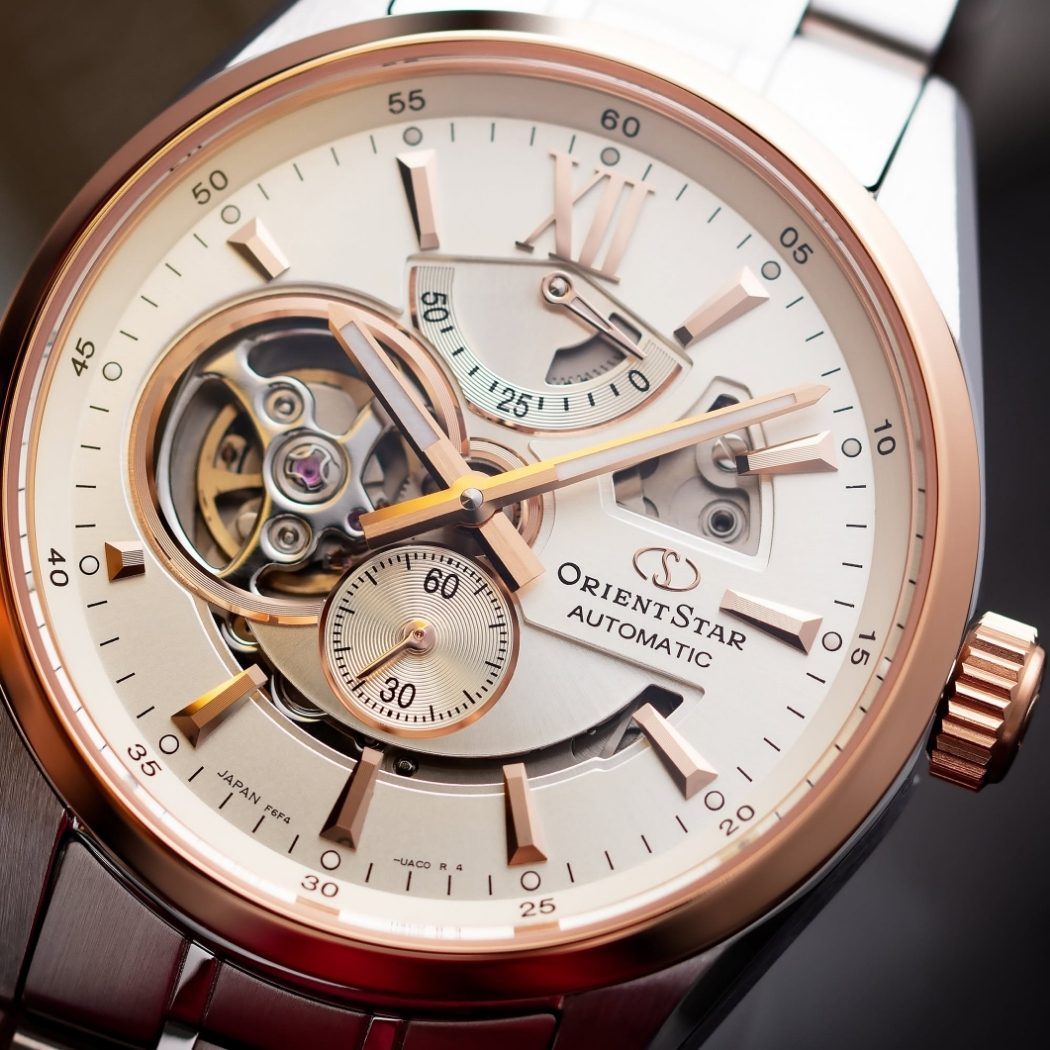 Orient Star Semi Skeleton dây kim loại