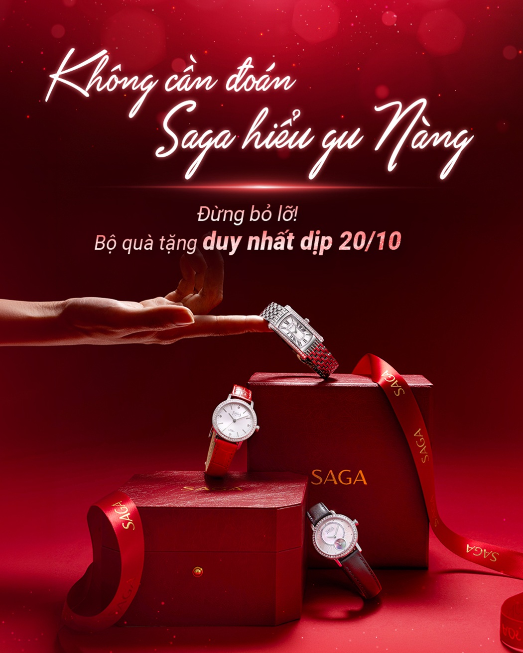Quà tặng đặc biệt khi mua đồng hồ Saga dịp 20/10