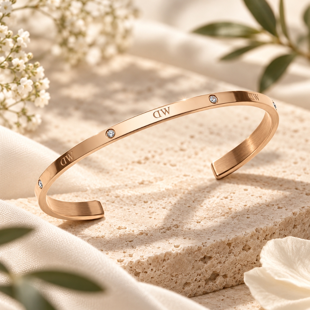 Vòng tay Daniel Wellington Classic Cuff làm từ chất liệu thép không gỉ 316L