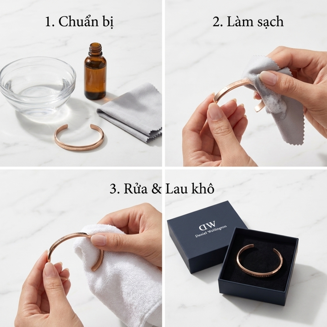 Cách vệ sinh vòng tay Daniel Wellington