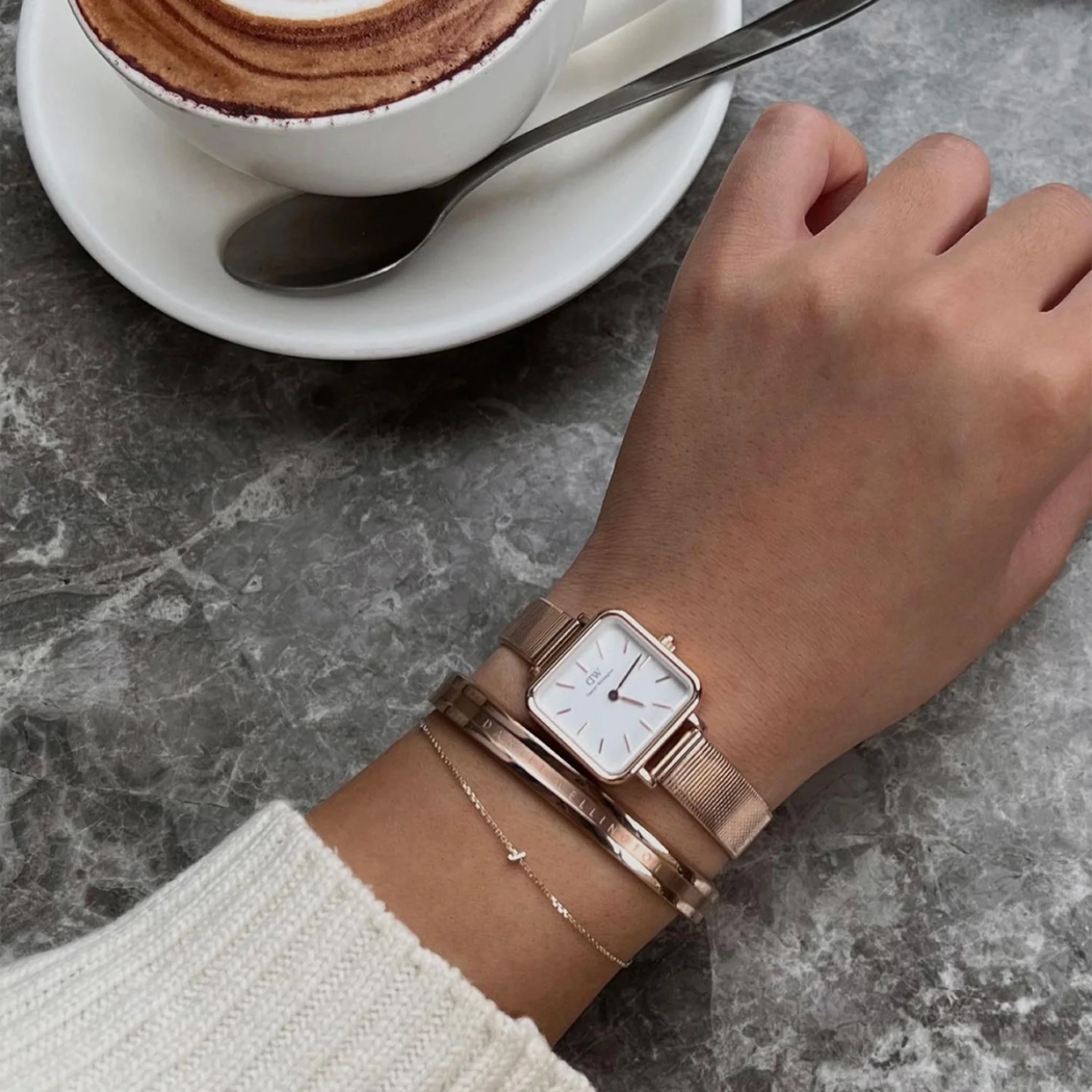 Vòng tay Daniel Wellington phối với đồng hồ DW Quadro