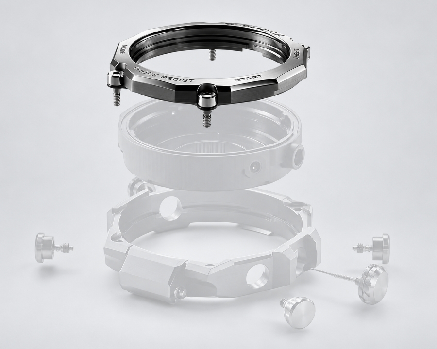 Thiết kế viền bezel và vỏ ngoài riêng biệt
