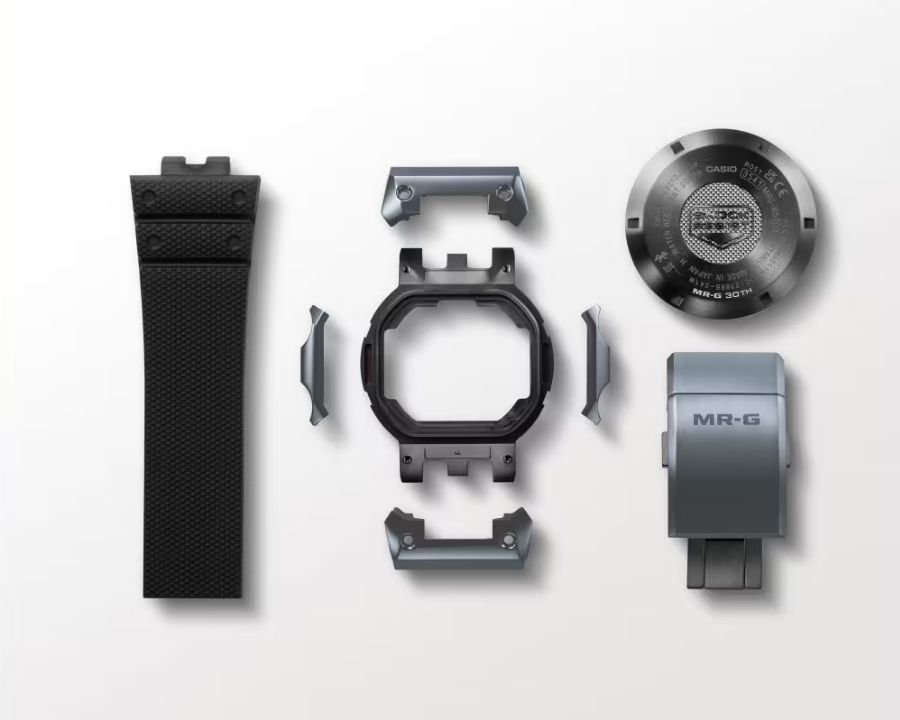 Cấu tạo đồng hồ G-Shock MR-G gồm vỏ, bezel và dây đeo