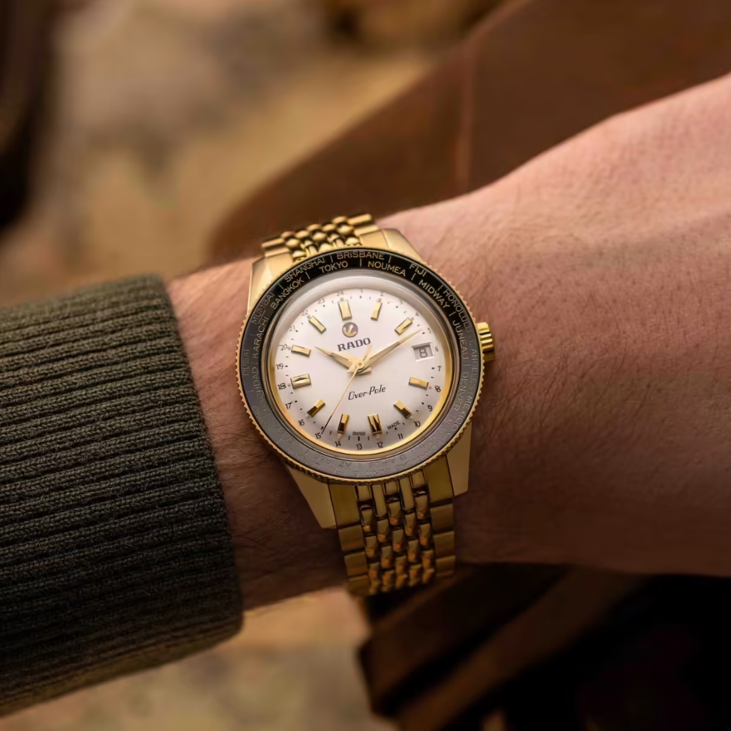 Đồng hồ Rado vàng Over Pole