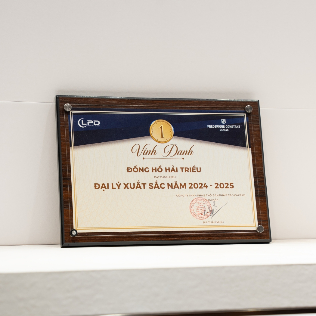 Đồng Hồ Hải Triều được LPD vinh danh “Đại lý Xuất sắc” - minh chứng cho chất lượng trưng bày, dịch vụ chuẩn hãng, uy tín lâu năm và cam kết bảo hành đúng chuẩn quốc tế 